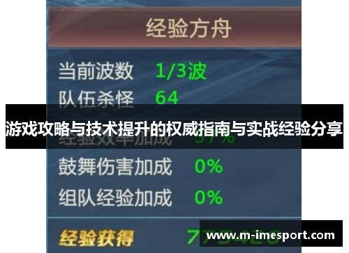 游戏攻略与技术提升的权威指南与实战经验分享