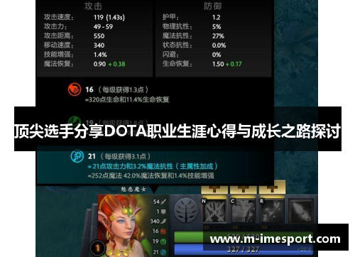 顶尖选手分享DOTA职业生涯心得与成长之路探讨